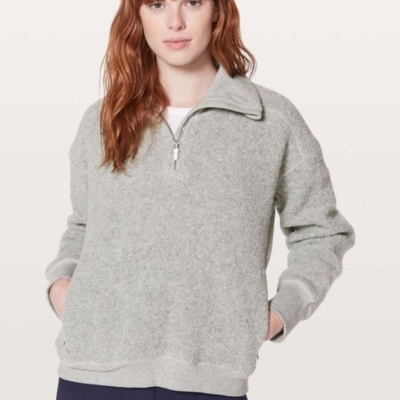 lululemon athletica Tops - Lululemon Stand Out Sherpa Half Zip Pullover
